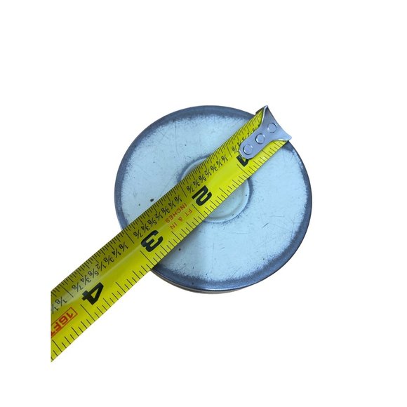 Antique Scotch plaid tape round tin advertising collectible photo prop - Picture 3 of 5